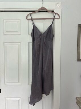 Moulinette Soeurs Lavender Satin Slip Dress